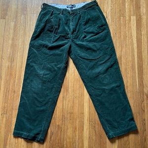 Polo Ralph Lauren sea green corduroys 36/30 pleaded
